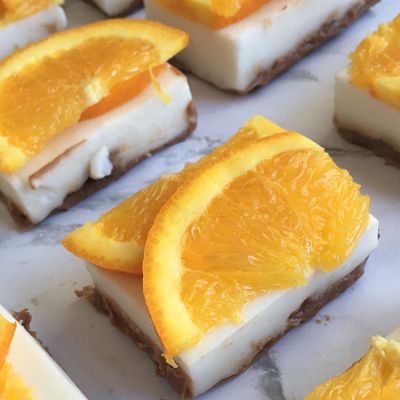 tarta de coco  y naranja